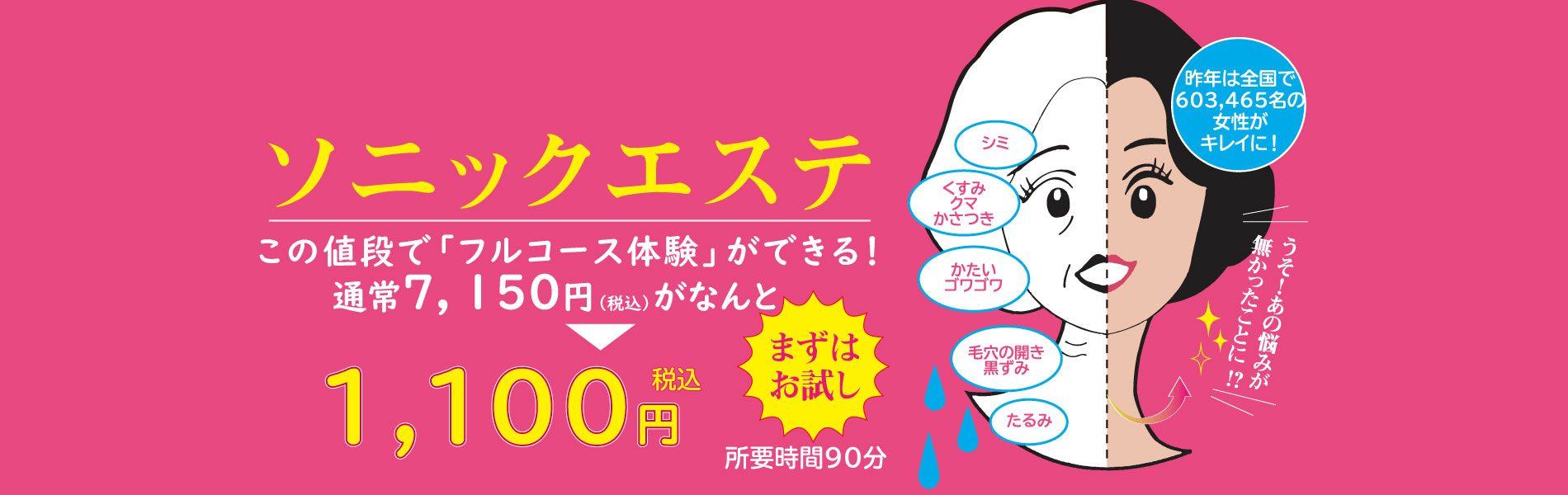 ソニックエステフルコース体験お試し